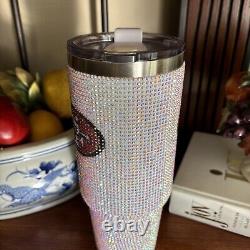 San Francisco SF 49ers NFL Rhinestones Bling Colossal Tumbler 46oz White NWT