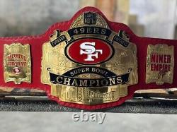 San Francisco SF 49ers Super Bowl Championship Belt 2mm Bras ADULT NFL Football