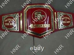 San Francisco SF 49ers Super Bowl Championship Belt Adult Size Leather Title