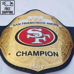 San Francisco SF 49ers Super Bowls Championship NFL Title Belt Adult 2MM New