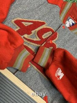 San Francisco Starter Script Wool 49ers Niners Nfl Jacket Sz L