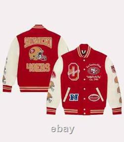 San Francisco Sylish 49ers OVO Varsity Jacket Football-NFL Wool Varsity Jacket