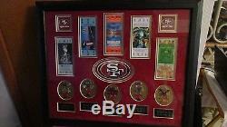 San francisco 49ers 5 time superbowl champ framed display withpins