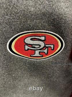 Size M San Francisco 49ers Red Grey NFL Bomber Jacket MSRP $160 Medium Men's