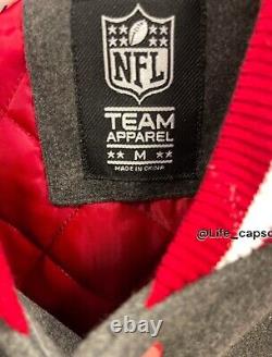 Size M San Francisco 49ers Red Grey NFL Bomber Jacket MSRP $160 Medium Men's