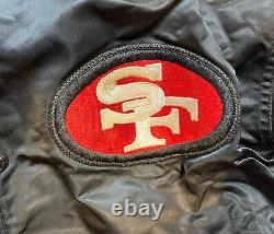 Starter Jacket San Francisco 49ers Mens Black Vintage Style Rare
