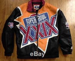 Starter Super Bowl XXIX Chargers Vs 49ers Mens Leather Jacket XL