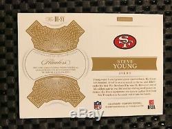 Steve Young 2018 Flawless Dual Logo Patch Auto #1/2 49ers Hof Amazing