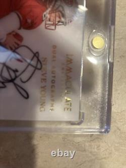 Steve Young And Jerry Rice Dual Auto Card Immaculate Collection 4/5