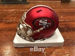 Steve Young Autographed San Francisco 49ers Blaze Mini Helmet Witness JSA & GTSM