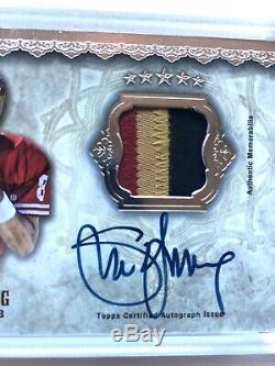Steve Young Topps 5 Star Pristine Auto 3-color Jersey Patch /75 49ers HOF SB MVP