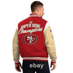 Super Bowl G-III Franchise Scarlett San Francisco 49ers 5 Time Varisty Jacket