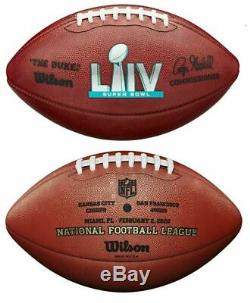 Super Bowl LIV (54) Wilson Official Leather Authentic Football Chiefs 49ers