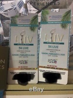 Super Bowl LIV Tickets (2) With 2 PREGAME HOSPITALITY VIP Passes