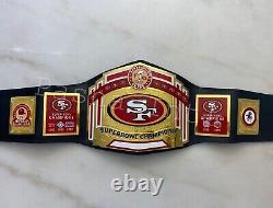 Superbowl San Francisco 49ers Championship Leather title belt Adult size 2mm 4mm