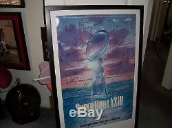 Superbowl XXXIII 49ers Team Autographed Poster Framed Extremely Rare 1 Of 1