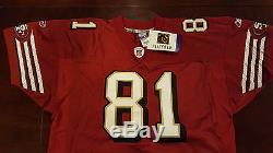 Terrell Owens #81 Authentic Reebok San Francisco 49ers Red Jersey Mens Size 50