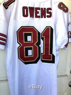 Terrell Owens SF 49ers Authentic Reebok Retail Game Style Jersey Size 54