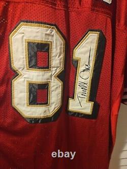 Terrell Owens San Francisco 49ers Reebok Home Red Jersey Signed Size 60