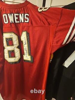 Terrell Owens San Francisco 49ers Reebok Home Red Jersey Signed Size 60