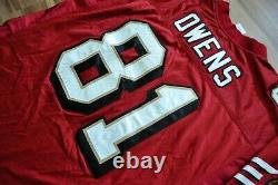 Terrell Owens T. O. San Francisco 49ers Jersey Red Reebok Authentic Sewn 54 2xl
