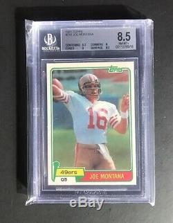 Topps 1981 Joe Montana BGS 8.5 San Francisco 49ers RC #216 Football Card