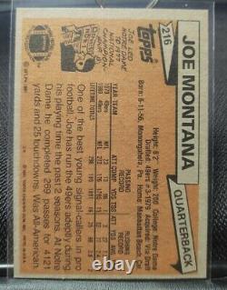 Topps 1981 Joe Montana Rookie Card #216 San Francisco 49ers RC Football (2-2)