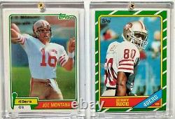 Topps 1981 Joe Montana Rookie Card & Topps 1986 Jerry Rice Rookie No Reserve