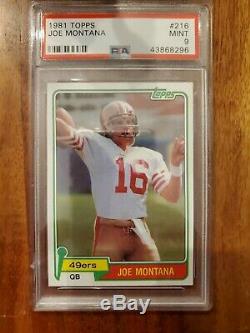 Topps 1981 Joe Montana San Francisco 49ers RC #216 Football Card PSA 9