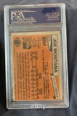 Topps San Francisco 49ers 1981 Joe Montana #216 Rookie Card PSA 8 NM-MT