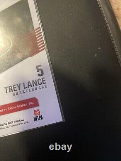 Trey Lance 2021 Elite Pen Pals Rookie Card Purple Ink ONCARD AUTO SSP /2