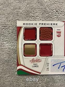 Trey Lance 2021 Panini Absolute Rookie Premiere RPA RC Rookie Auto /49