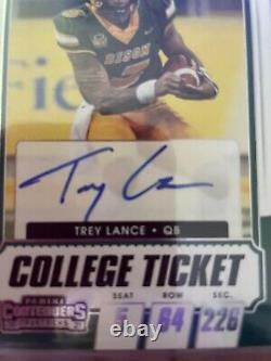 Trey Lance 2021 Panini Contenders Draft Picks On-Card Auto Rookie Card! 49ers