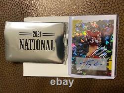 Trey Lance 3/25 RC The National 2021 Exclusive Panini Silver Pack Auto 49ers