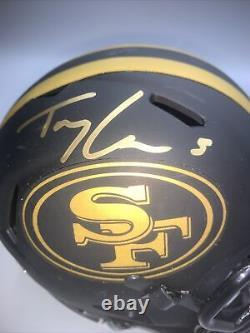 Trey Lance Autographed San Francisco 49ers Eclipse Mini Helmet With Beckett COA