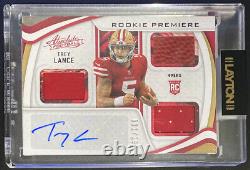 Trey Lance RPA #031/199 Rookie Patch Auto 2021 Panini Absolute No. 203