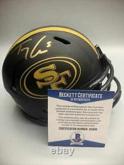 Trey Lance signed San Francisco 49ers Eclipse Mini Helmet With Beckett COA