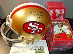 Ud Master Collection Joe Montana 16 Set #d/250 + Auto Signed 49ers Mini Helmet