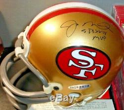 Ud Master Collection Joe Montana 16 Set #d/250 + Auto Signed 49ers Mini Helmet