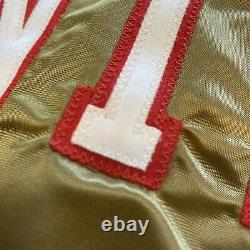 VINTAGE 80s SAN FRANCISCO SF 49ERS STAHL-URBAN GOLD SATIN JACKET SIZE SMALL NFL