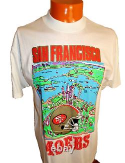 VINTAGE 90'S SAN FRANCISCO 49ERS CITY T-SHIRT NWOT NOS SIZE Large MADE IN USA