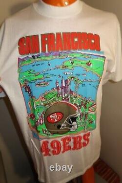 VINTAGE 90'S SAN FRANCISCO 49ERS CITY T-SHIRT NWOT NOS SIZE Large MADE IN USA