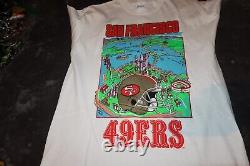 VINTAGE 90'S SAN FRANCISCO 49ERS CITY T-SHIRT NWOT NOS SIZE Large MADE IN USA