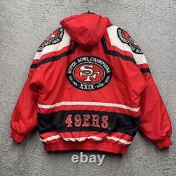 VINTAGE APEX ONE PRO LINE SAN FRANCISCO 49ers SHARK TOOTH JACKET IN SIZE L