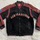 VINTAGE NFL 49ERS SAN FRANCISCO LEATHER BOMBER JACKET Men Size XL RARE Preowned