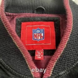 VINTAGE NFL 49ERS SAN FRANCISCO LEATHER BOMBER JACKET Men Size XL RARE Preowned