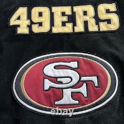 VINTAGE NFL 49ERS SAN FRANCISCO LEATHER BOMBER JACKET Men Size XL RARE Preowned