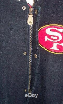 VINTAGE SAN FRANCISCO 49ers SUPER BOWL CHAMPIONS LETTERMEN's THROWBACK JACKET