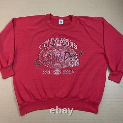 VINTAGE San Francisco 49ers 80s Sweater Adult Extra Large Red Super Bowl Mens