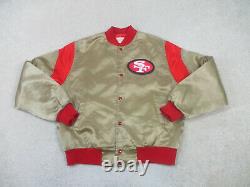 VINTAGE San Francisco 49ers Jacket Adult Medium Gold Football Satin Coat 90s
